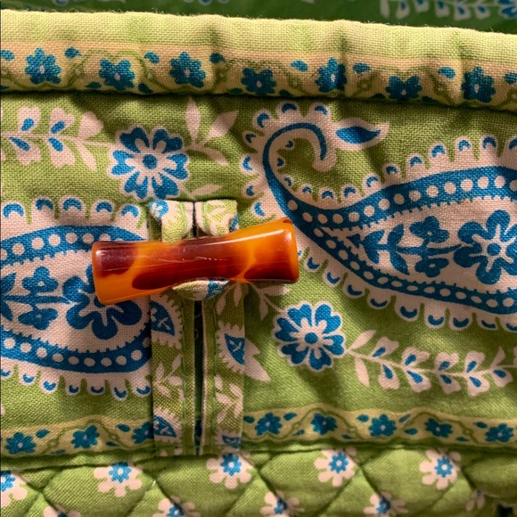 🌹VINTAGE VERA BRADLEY • Large Green Floral Tote Bag - Picture 13 of 13